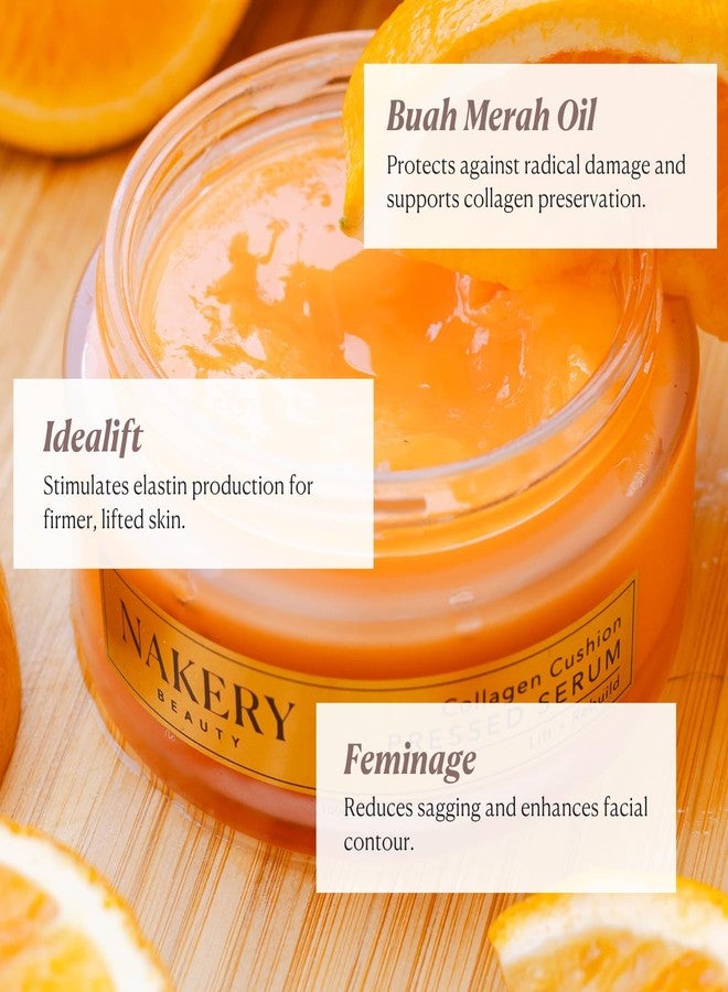 Nakery Collagen Cushion Pressed Serum, Anti Aging Face Cream and Hydrating Serum with Retinol and Peptides, Skin Tightening Cream for Wrinkles and Stretch Marks, Smooths Texture, Made in USA - Image 3